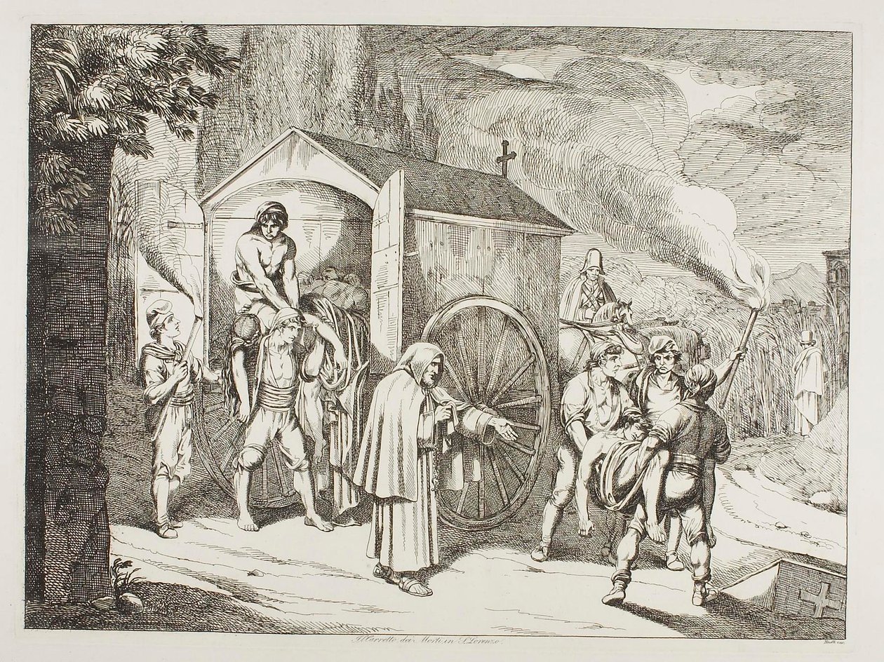 Kjerren med den døde i San Lorenzo av Bartolomeo Pinelli