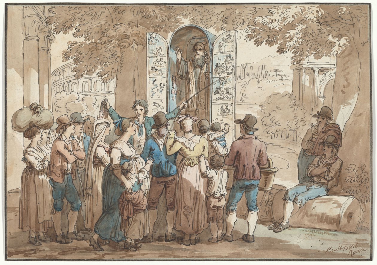 «Charlatan», illustrasjon til «Romerske drakter og skikker» av Bartolomeo Pinelli