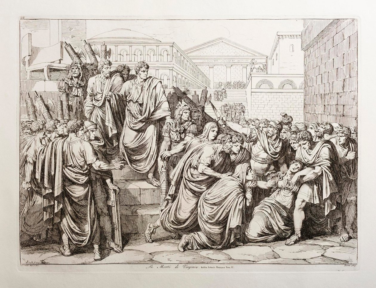 Virginias død av Bartolomeo Pinelli