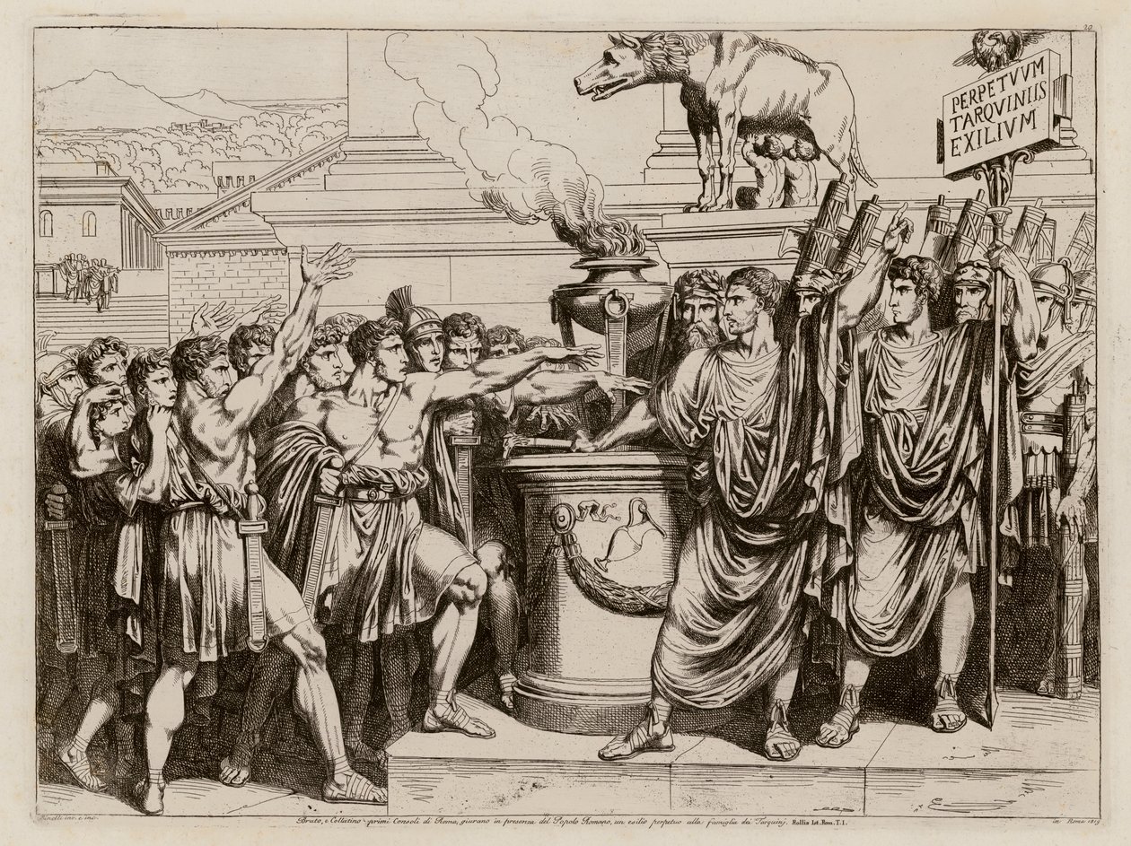 Brutus#39; ed (etsning) av Bartolomeo Pinelli