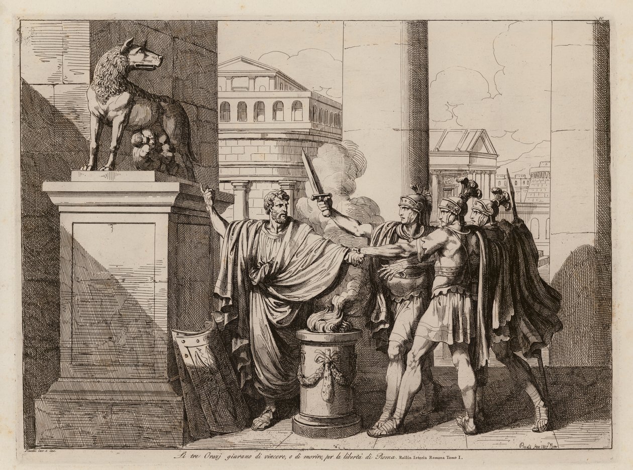 Horatienes ed (etsing) av Bartolomeo Pinelli