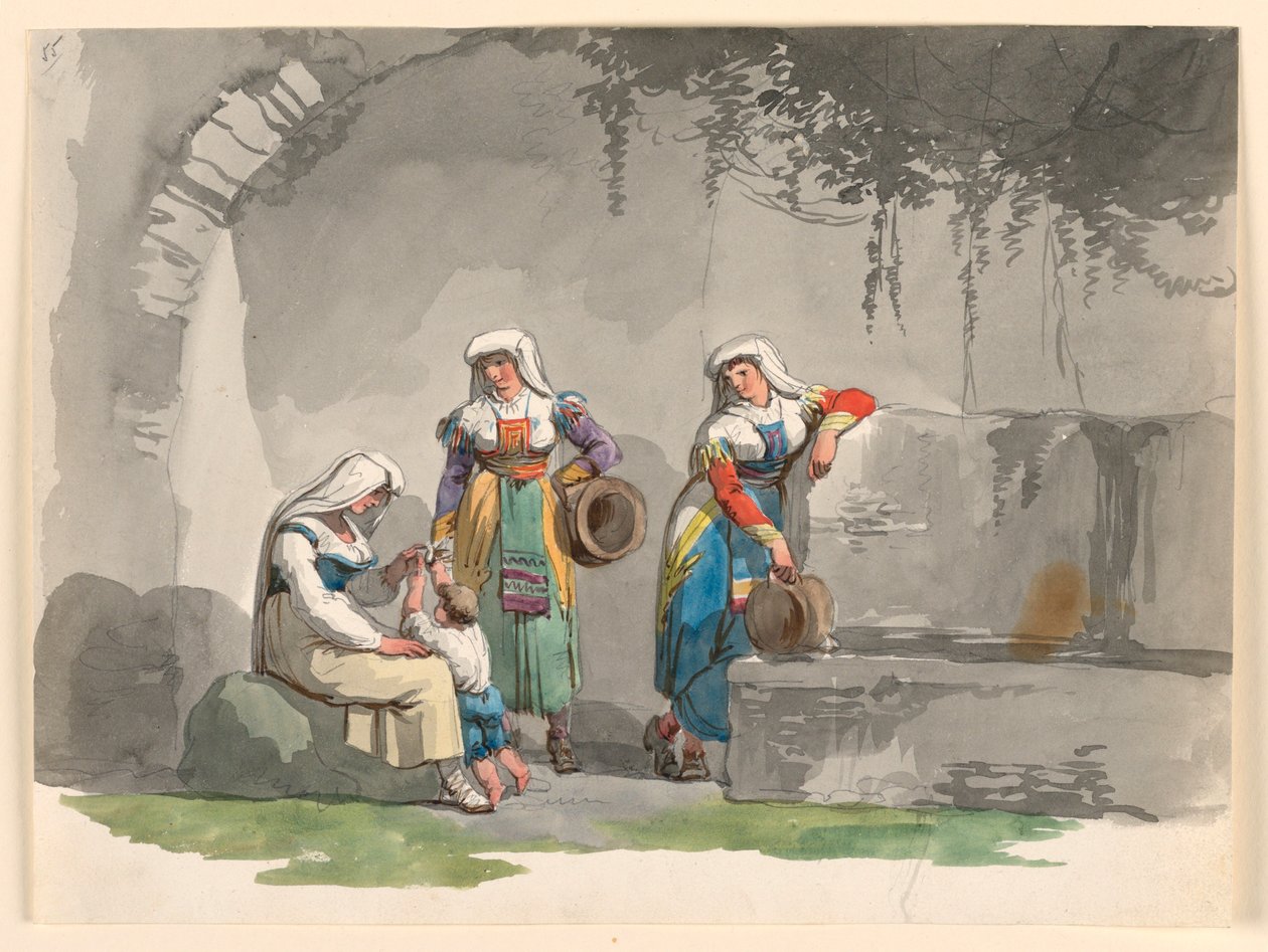 Tre sør-italienske kvinner av Bartolomeo Pinelli