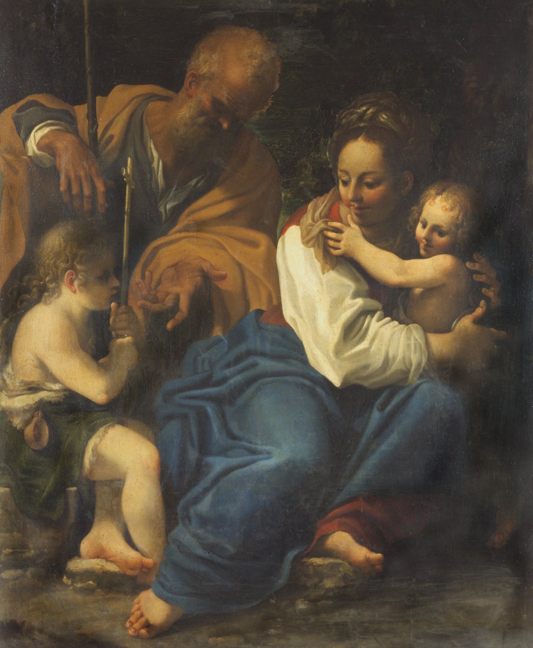 Den hellige familie og den hellige Johannes av Bartolomeo Schedoni