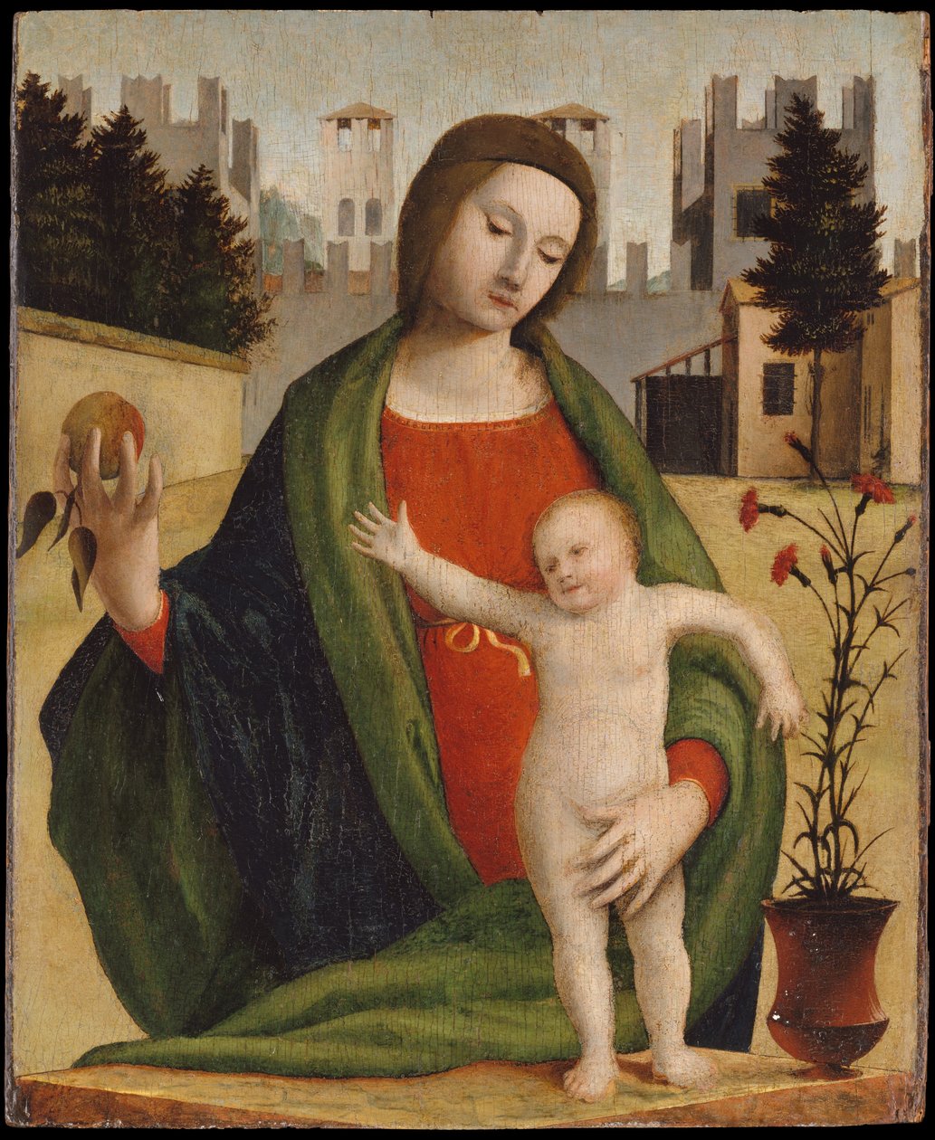 Madonna og barn, før 1508 (tempera på tre) av Bartolomeo Suardi Bramantino