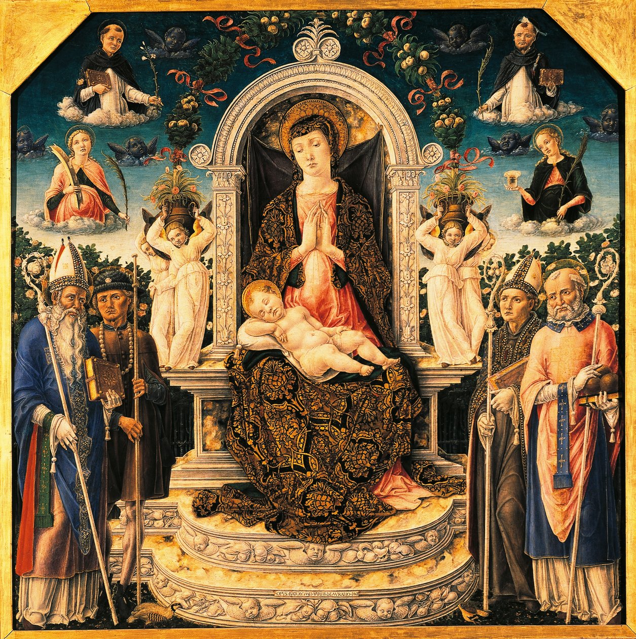 Madonna med barn og hellige av Bartolomeo Vivarini