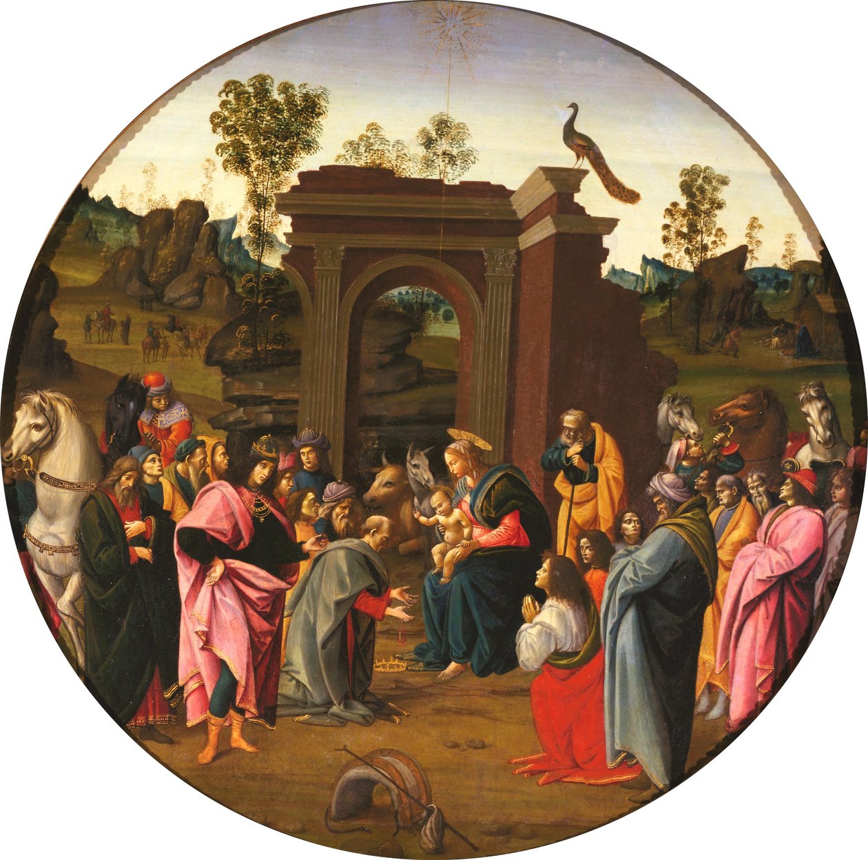 Tilbedelse av magiene av Bartolomeo di Giovanni