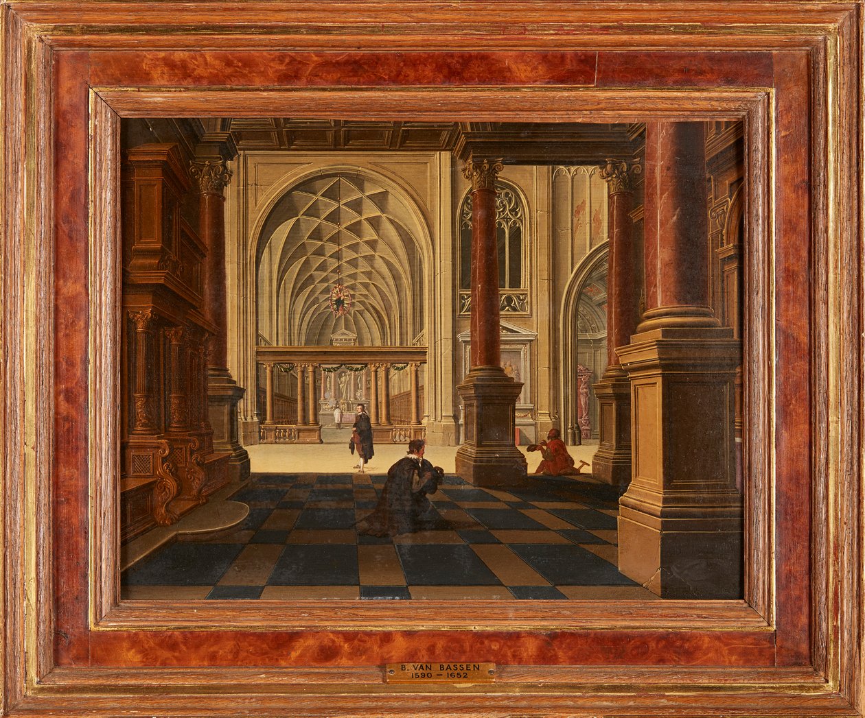 Figurer i et kirkeinteriør (olje på panel) av Bartolomeus van Bassen