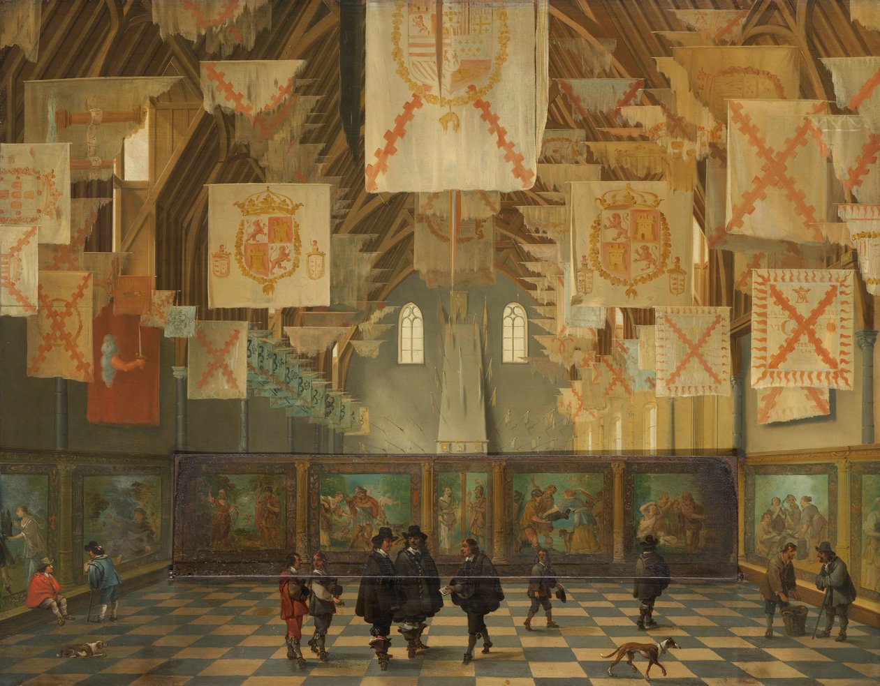 Ridderzaal av Binnenhof under den store forsamlingen i 1651, av Bartolomeus van Bassen