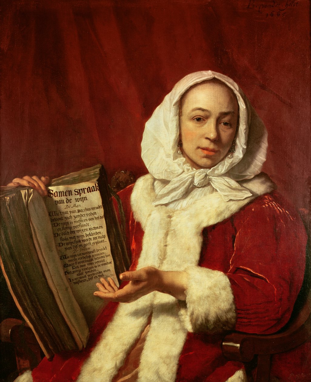 En ung kvinne som feirer vin, 1665 av Bartolomeus van der Helst