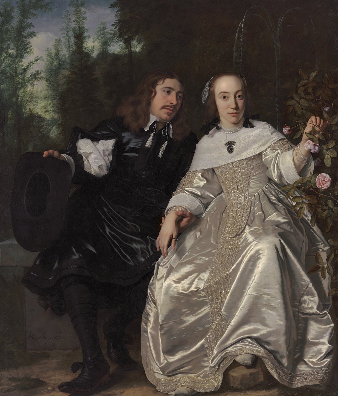 Abraham del Court og hans kone Maria de Kaersgieter, 1654 av Bartolomeus van der Helst