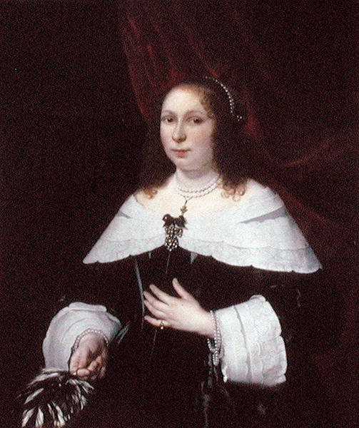 Lady in Black, ca. 1640 (olje på lerret) av Bartolomeus van der Helst