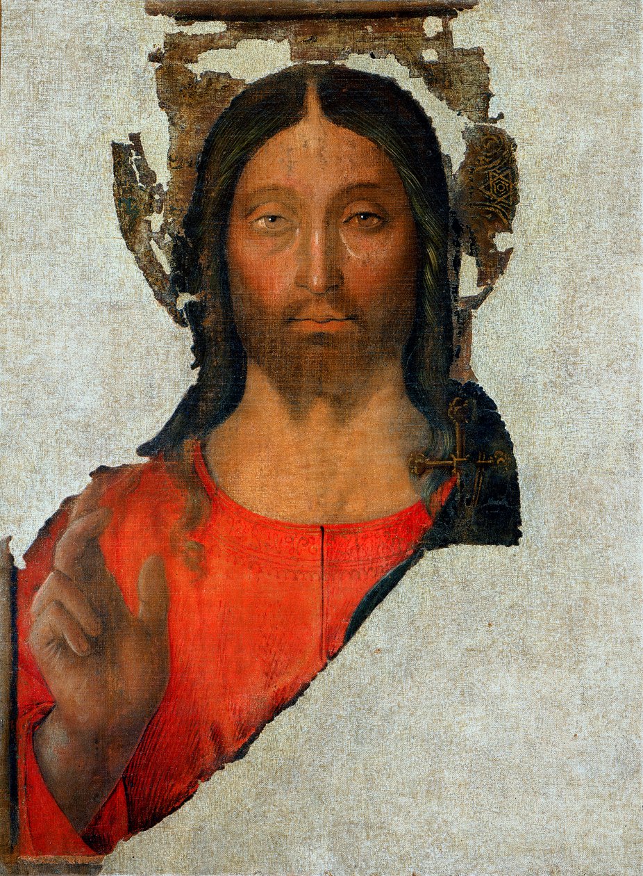 Velsignelsen Kristus av Bartolommeo Suardi Bramantino