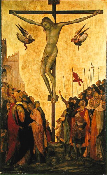 Golgata (gull og tempera på panel) av Bartolommeo Bulgarini