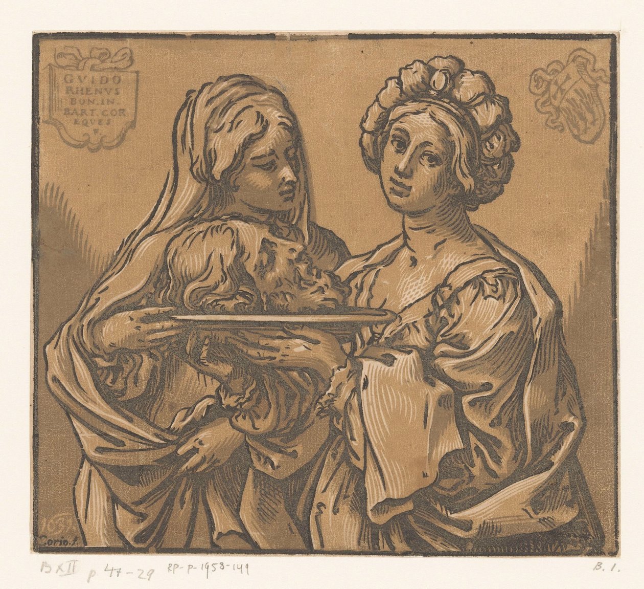 Herodias og Salome med hodet til døperen Johannes av Bartolommeo Coriolano
