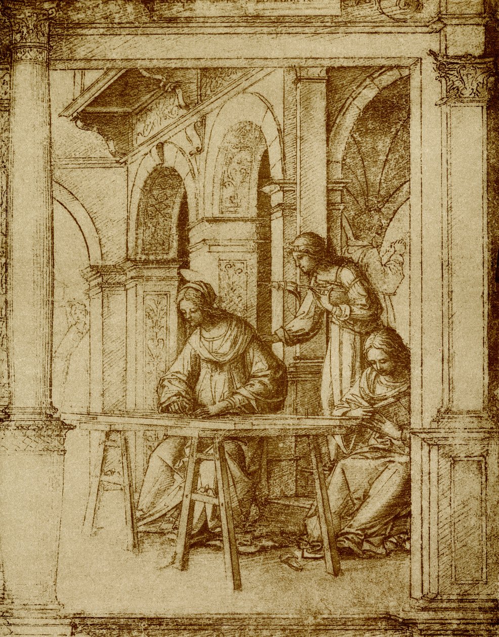 Jomfru Maria jobber av Bartolommeo Suardi Bramantino