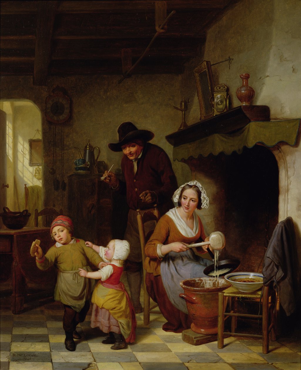 Pannekakedagen, 1845 av Basile de Loose