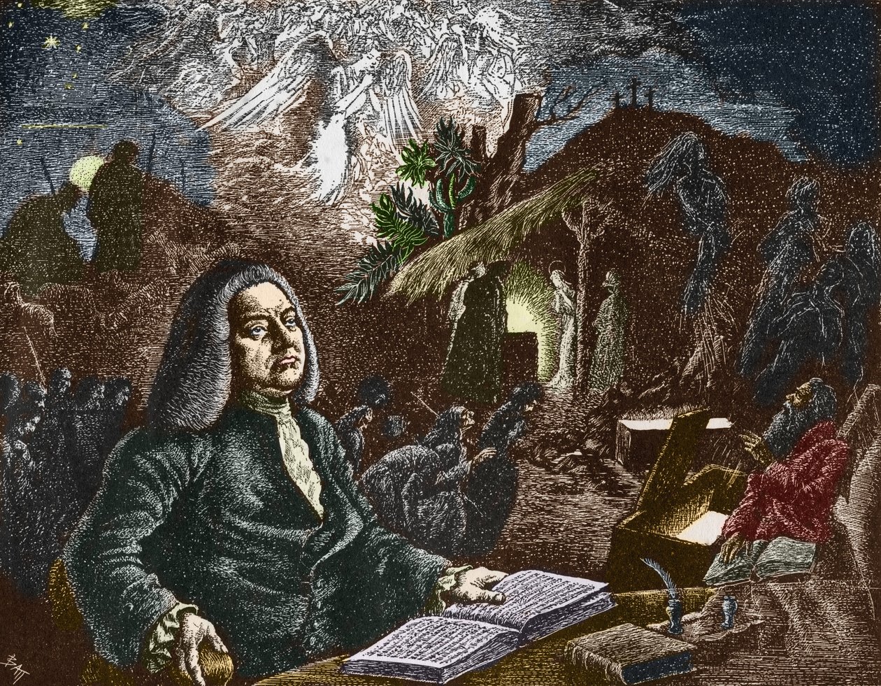 Portrett av George Frederick Handel (Georg Friedrich Handel av Batt (1892-1945)