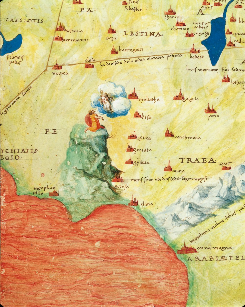 Nilens delta, Rødehavet og Sinai-fjellet, fra Atlas of the World i trettitre kart, av Battista Agnese av Battista Agnese