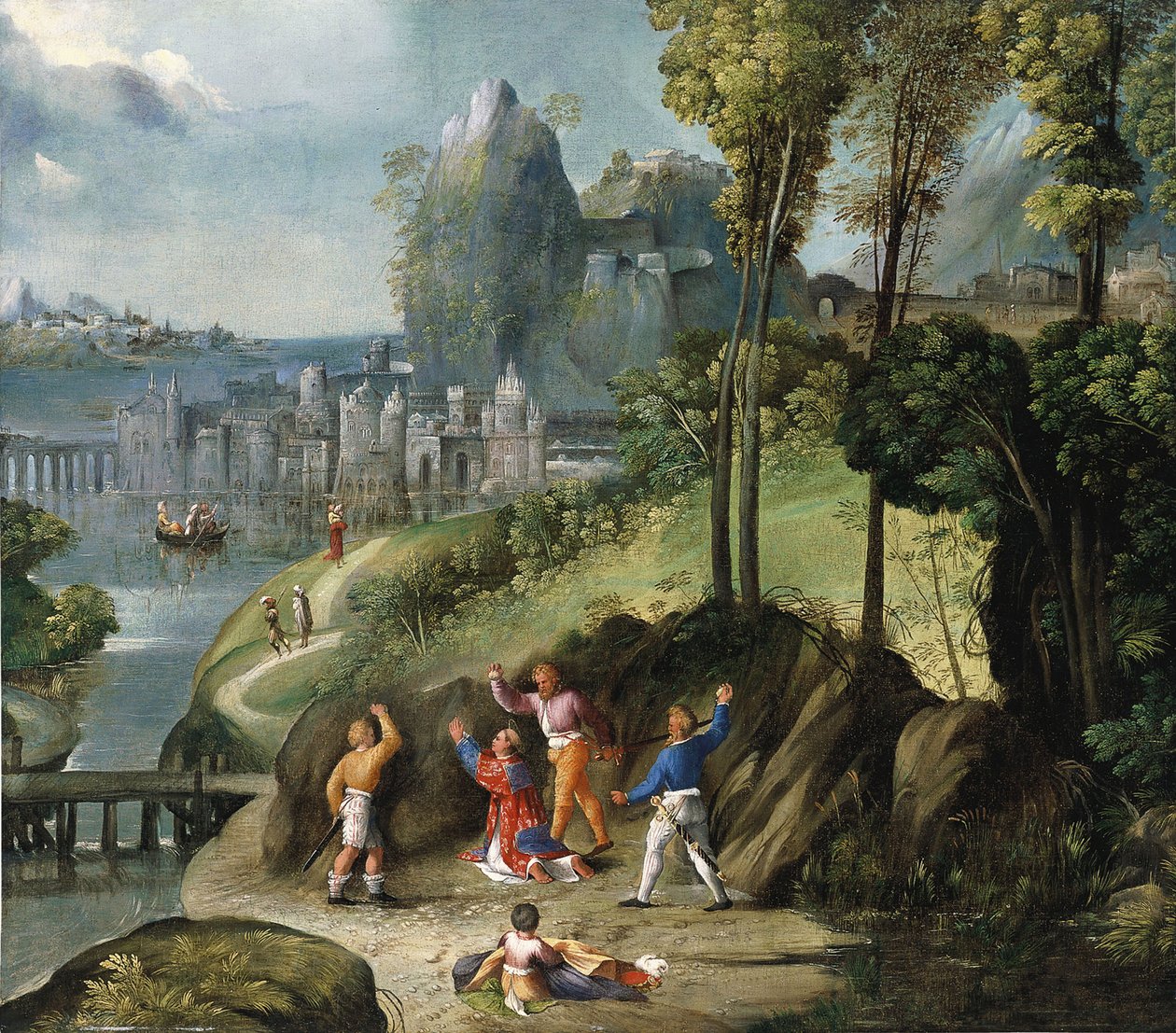 Steiningen av Saint Stephen av Battista Dossi
