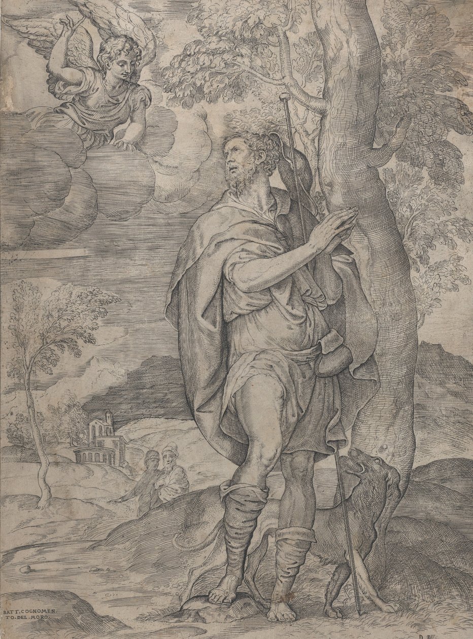 Saint Roch, 1535-73. av Battista del Moro