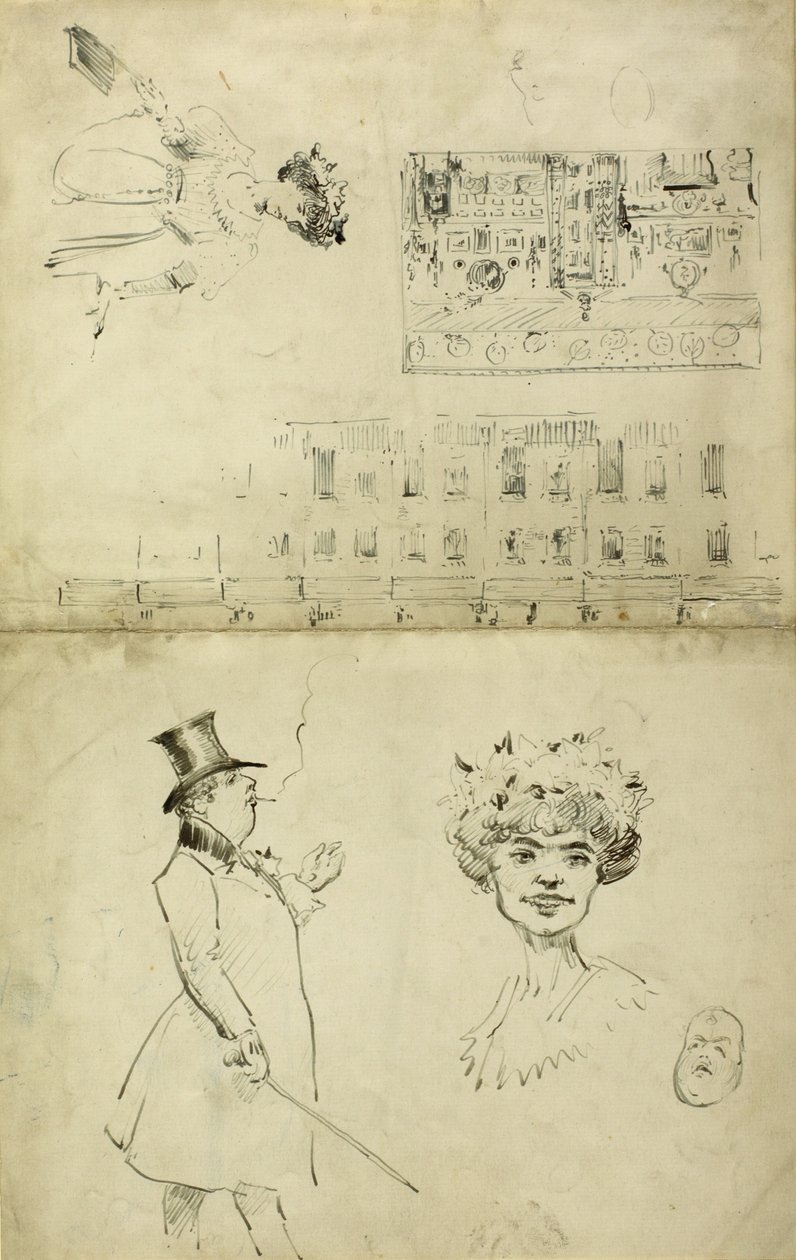 Karikaturer av Oscar Wilde, 1882-84 av Beatrix Whistler