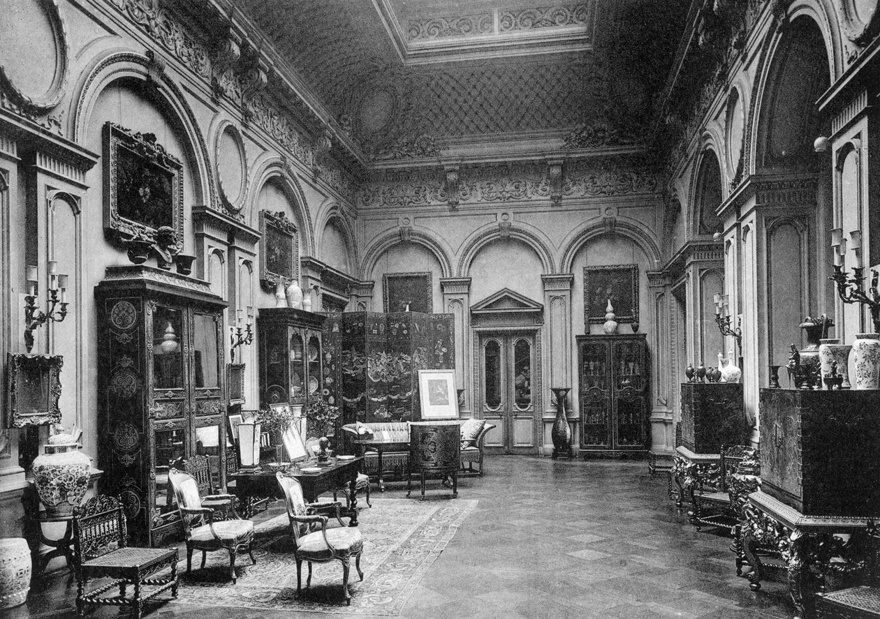Salongen, Montagu House, 1908. av Bedford Lemere and Company