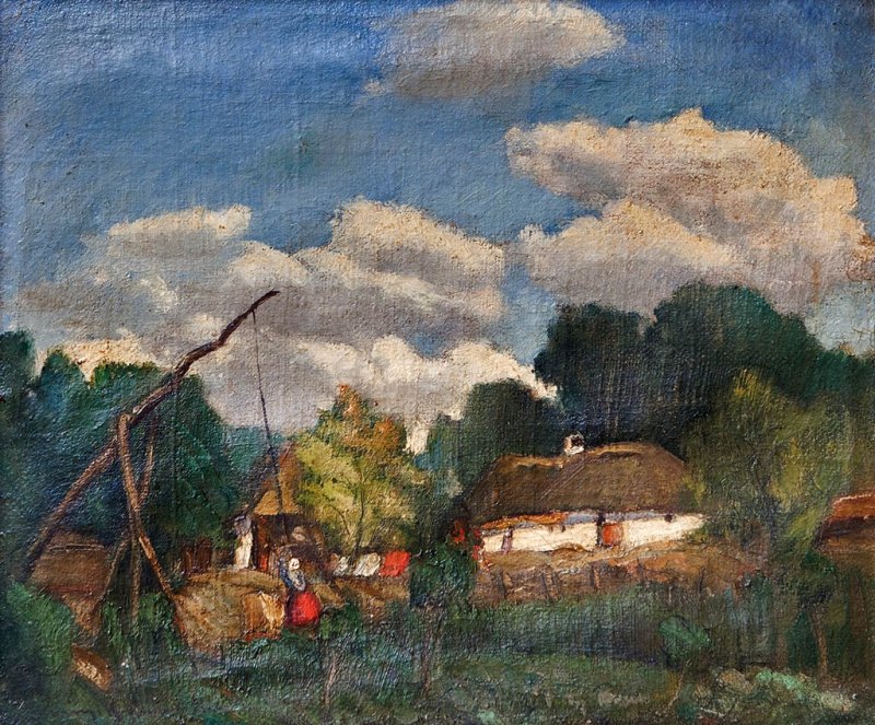 Tanyaudvarn Engelsk: Farmyardn av Bela Ivanyi Grunwald