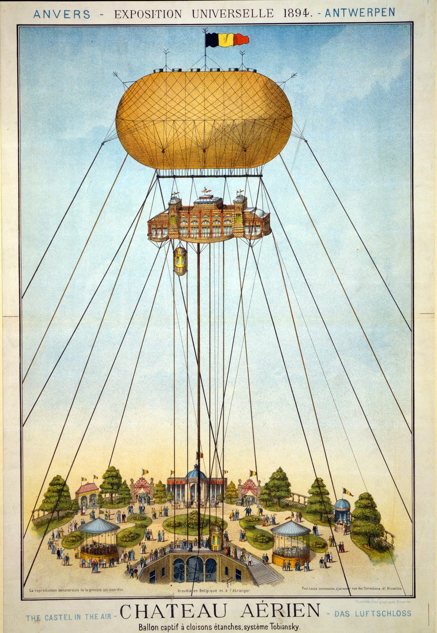 Aerial Chateau, universell utstilling, 1894 av Belgian School