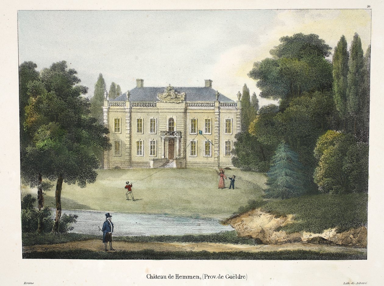 Hemmen slott, ca. 1895 (fotokrom) av Belgian School