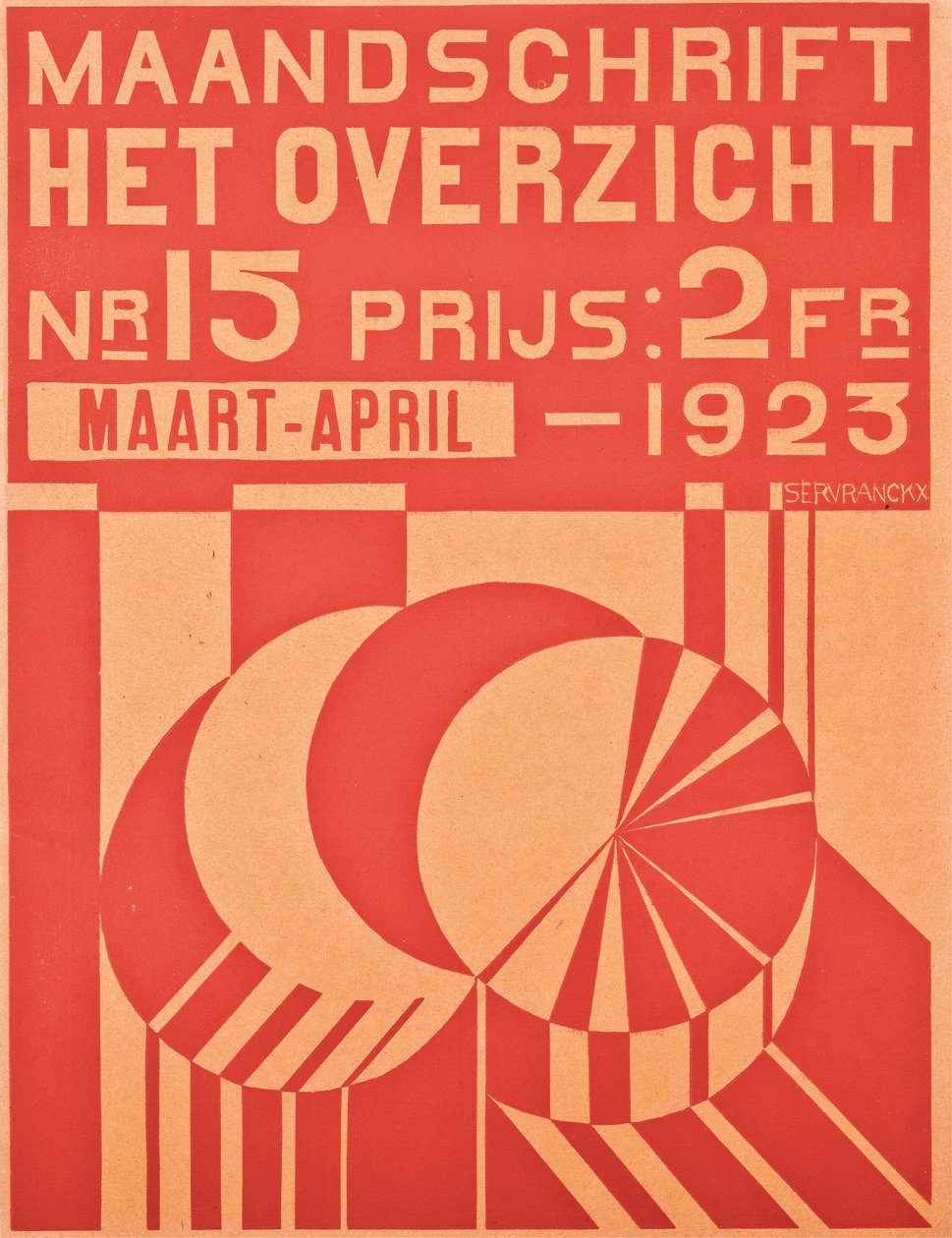 Forside for mars-april 1923-utgaven av magasinet "Het Overzicht", 1923 av Belgian School
