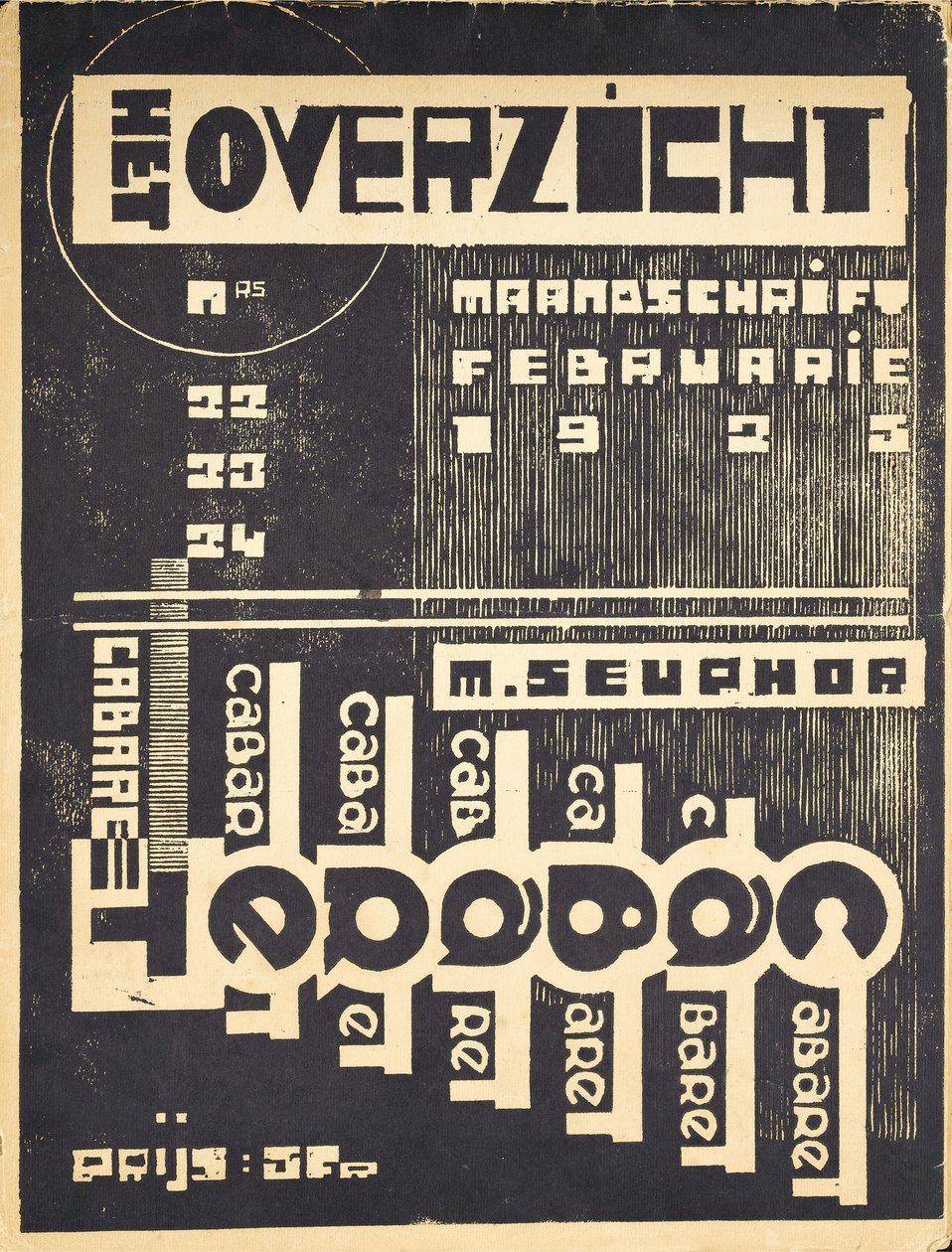 Forside til bladet "Oversikten", ca. 1921-1925 av Belgian School