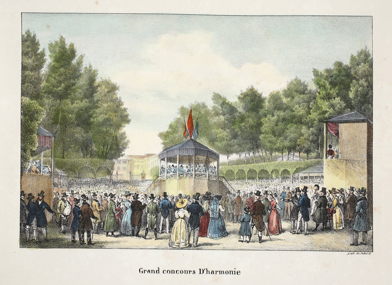 Grand Concours Dharmonie, ca. 1895 (fotokrom) av Belgian School