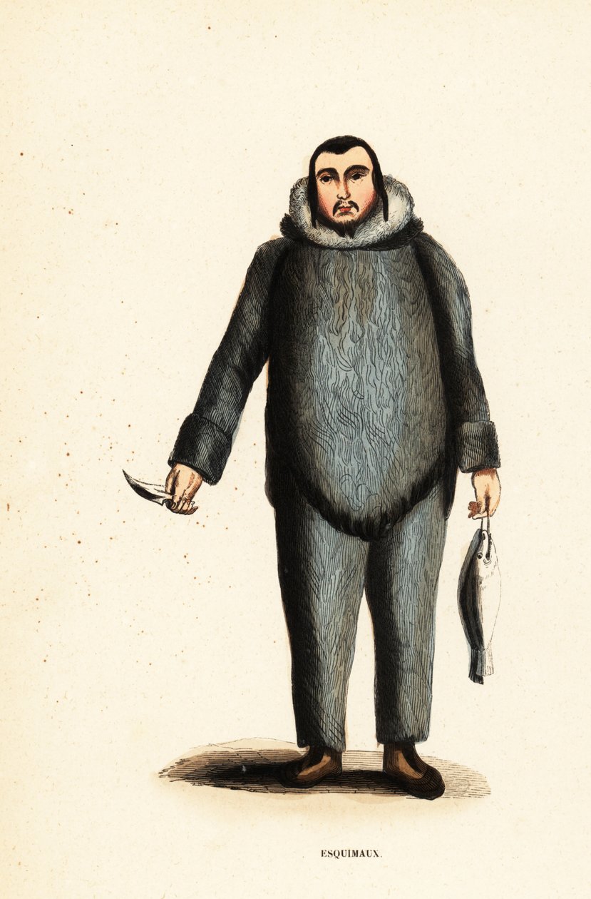 Inuit-mann fra Mackenzie-elven, Yukon, Canada av Belgian School