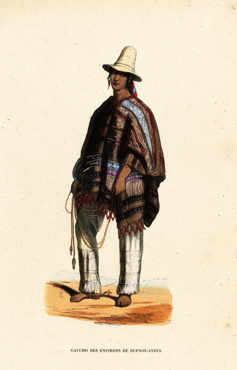 Indiansk gaucho fra regionen Buenos-Ayres, Argentina av Belgian School