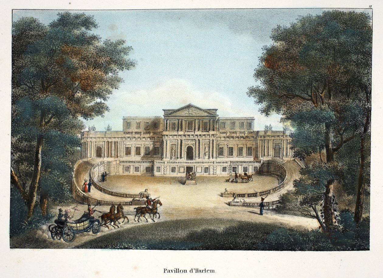 Pavillon dHarlem, ca. 1895 (fotokrom) av Belgian School