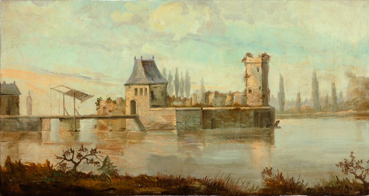 Andre bakrom på baksiden, møterom, veggmalerier med landlige scener i klassisk stil, trolig fra rundt 1810, scene 6 av Belgian School