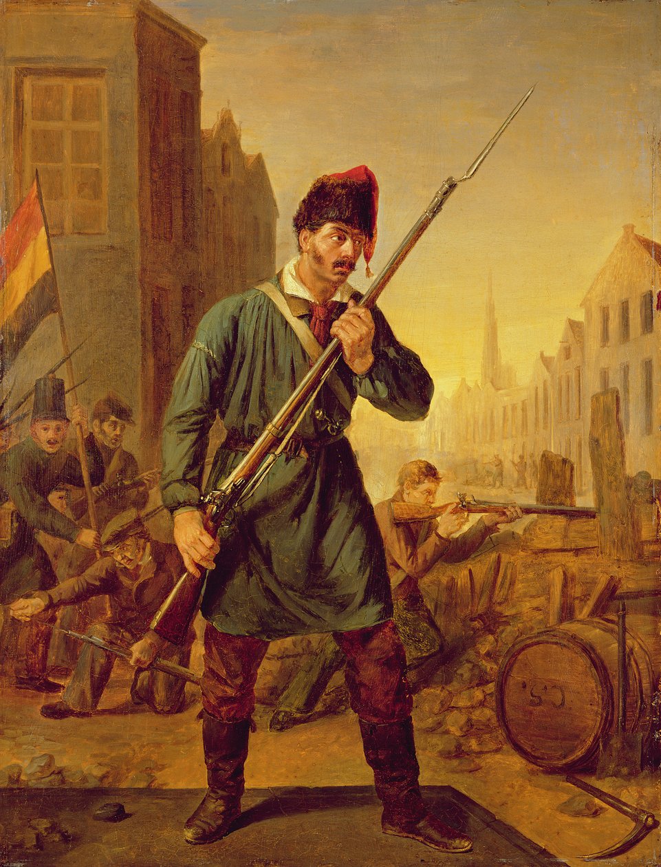 Soldat fra den belgiske revolusjonen i 1830 av Belgian School