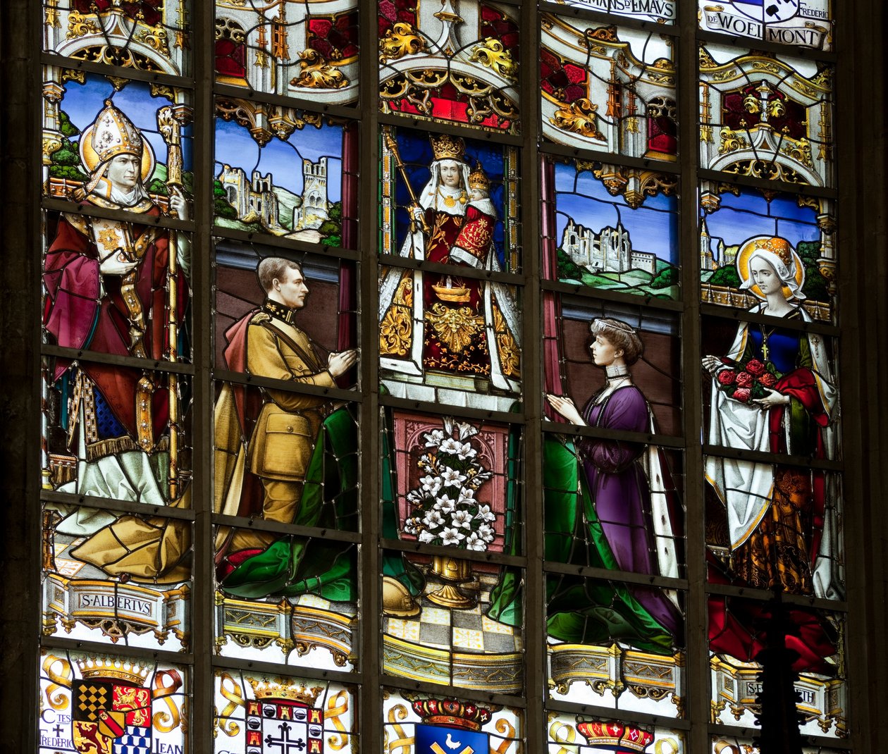 Glassmaleri, Vår Frue av Sablons kirke av Belgian School