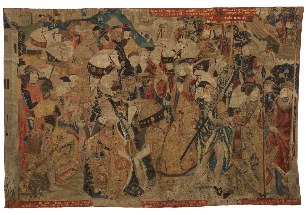 Tapestry, Alexander den store mottar underkastelsen av kongene av Kypros, muligens fra Tournai av Belgian School