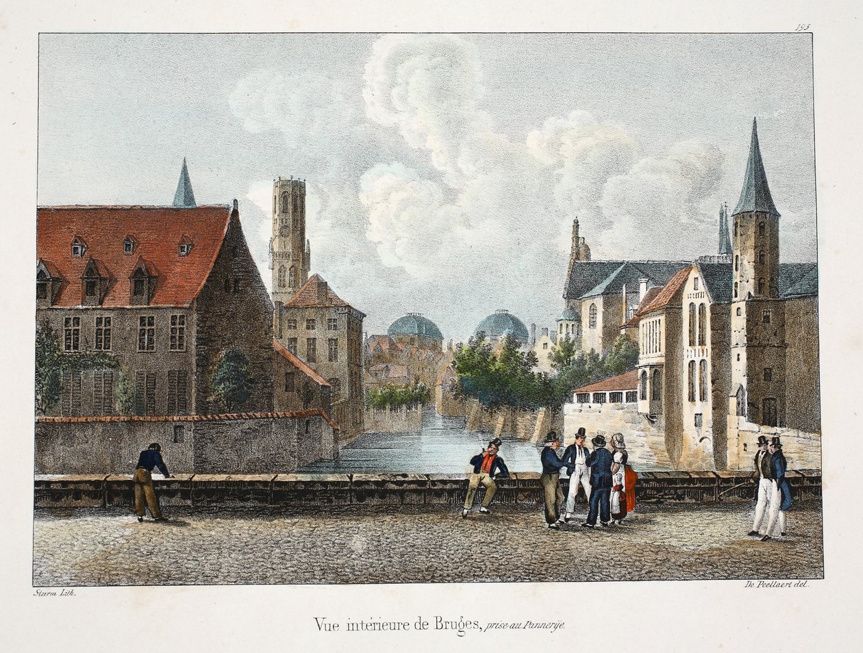 Innvendig utsikt over Brugge, ca. 1895 (photochrom) av Belgian School