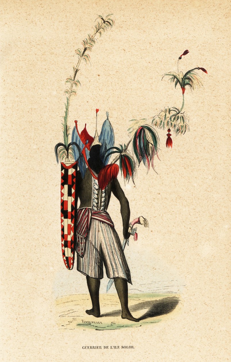 Warrior of Solor Island, Lesser Sunda Islands, Indonesia av Belgian School