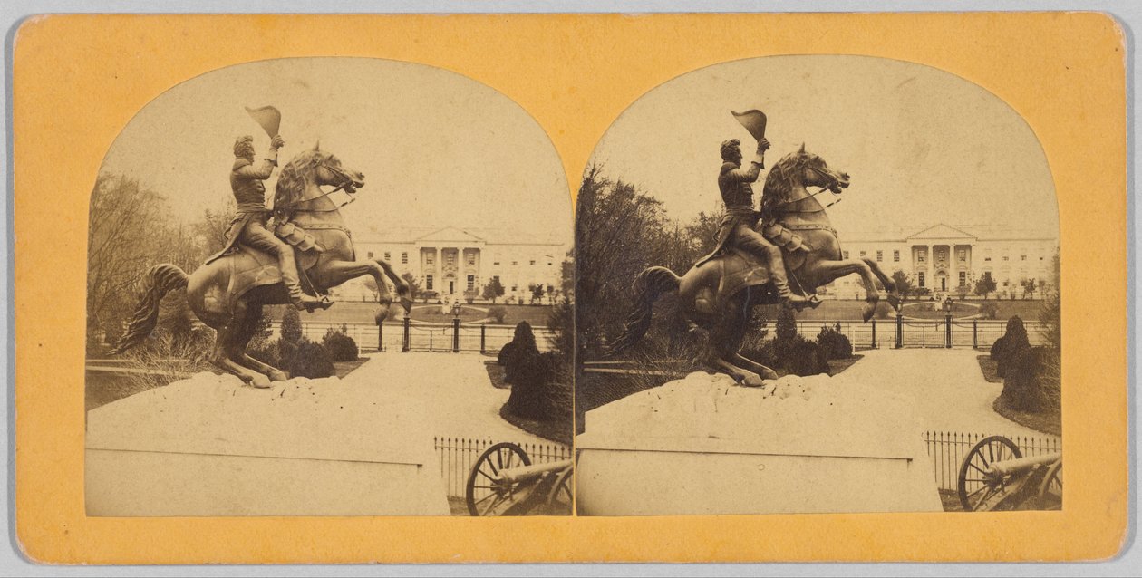 Den kolossale rytterstatuen i bronse av general Andrew Jackson av Bell and Brother
