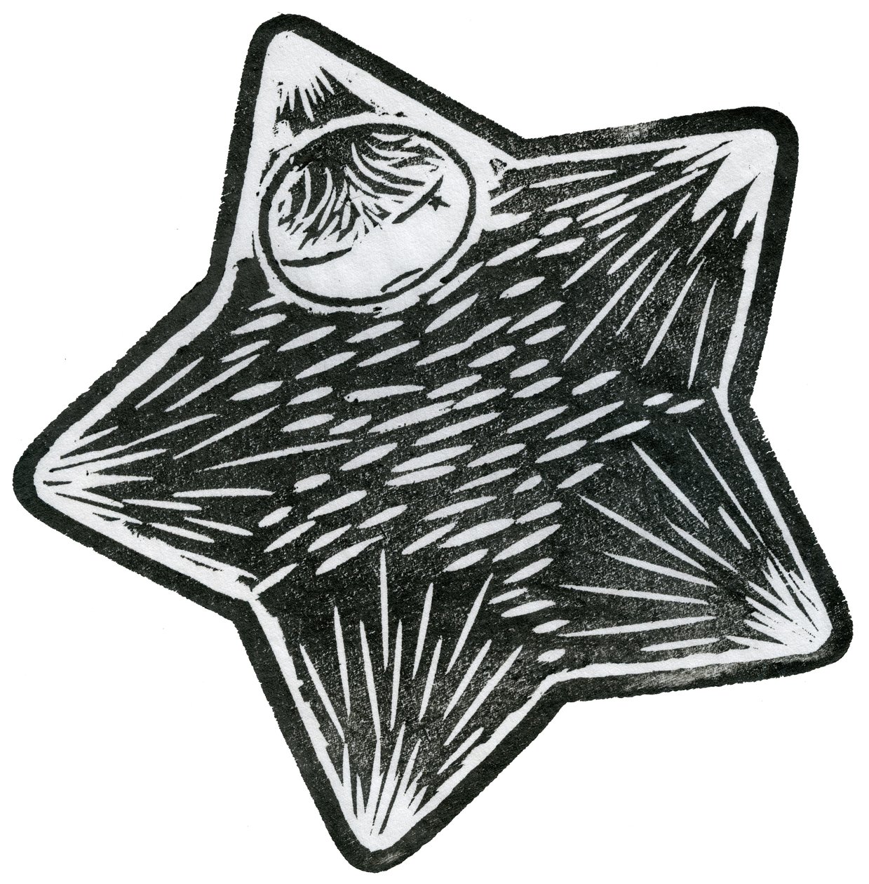 Star Child, 2013 (akvarell på washi) av Bella Larsson