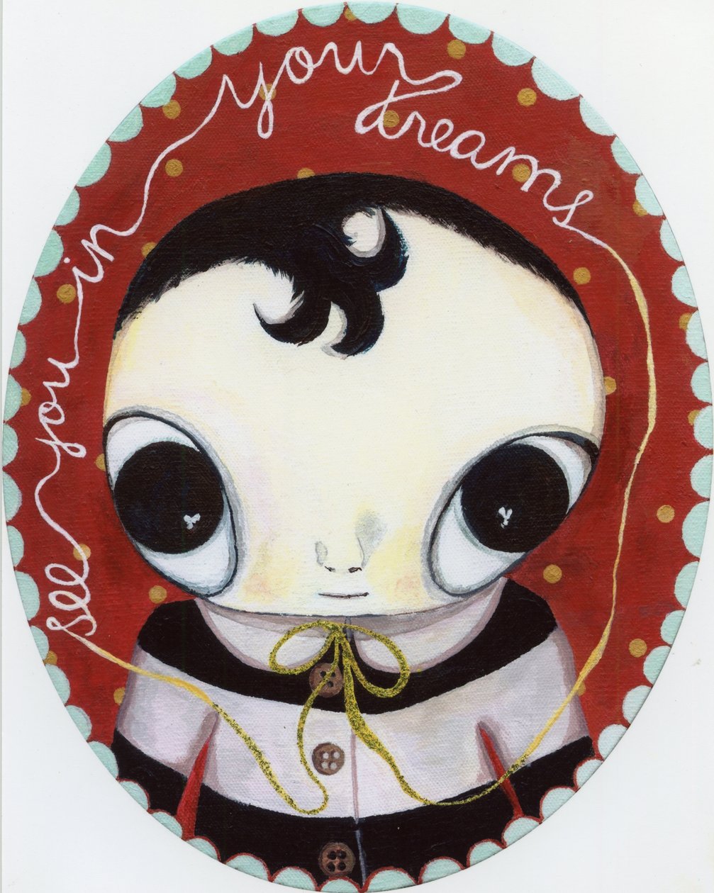 See you in your Dreams, 2010, olje på lerret av Bella Larsson