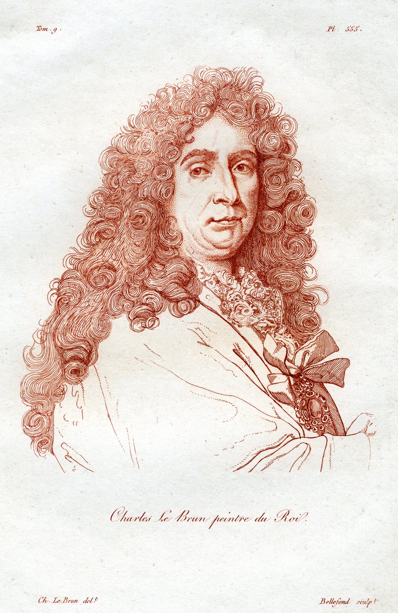 Charles le Brun , fransk maler fra barokktiden, 1800-tallet. av Bellefond