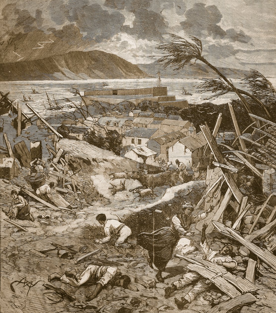 En syklons vei til Fort-de-France, Martinique, fra 
