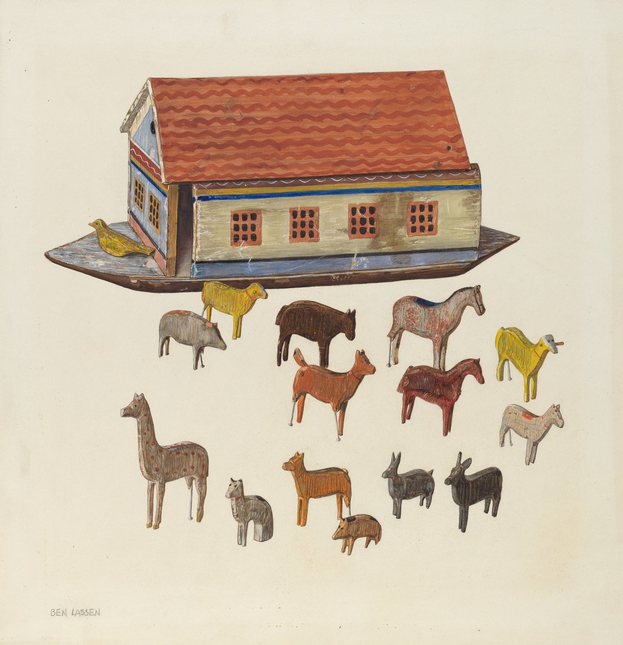 Noahs ark og dyr av Ben Lassen