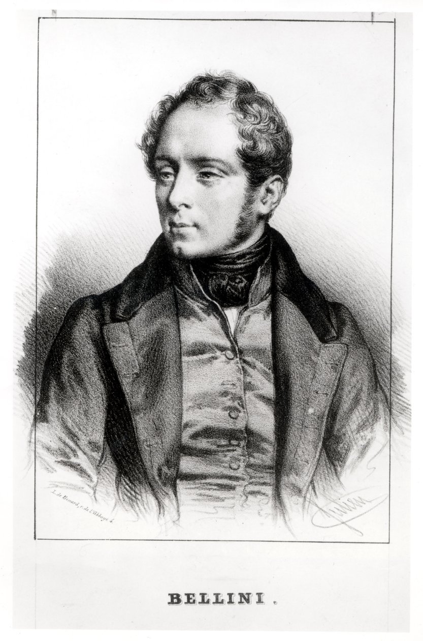 Portrett av Vincenzo Bellini (1801-35) av Robert Benard