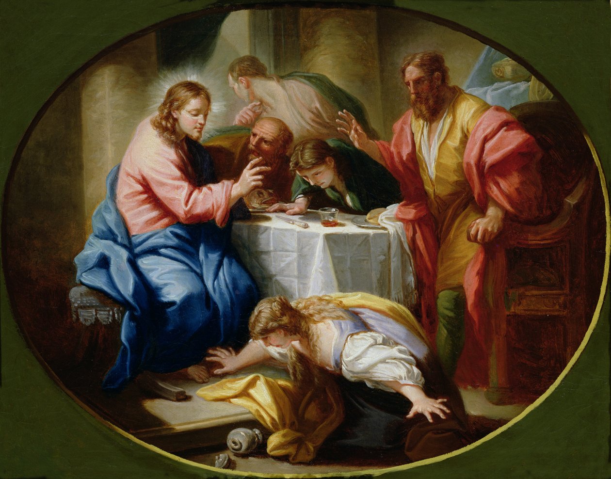 Kristus og Maria Magdalena ved gjestebudet til fariseeren Simon av Benedetto Luti
