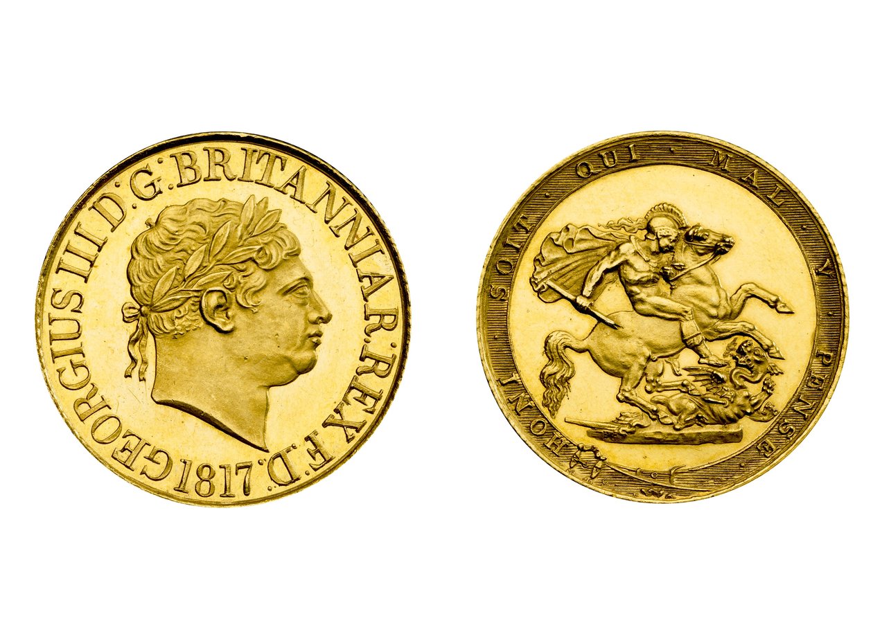 Sovereign, 1817 (gull) av Benedetto Pistrucci